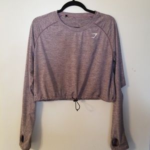 Gymshark draw cord crop top!